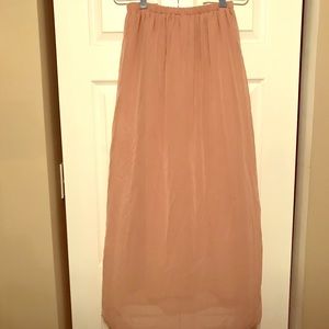 Pins and Needles Chiffon Maxi Skirt Dusty Rose